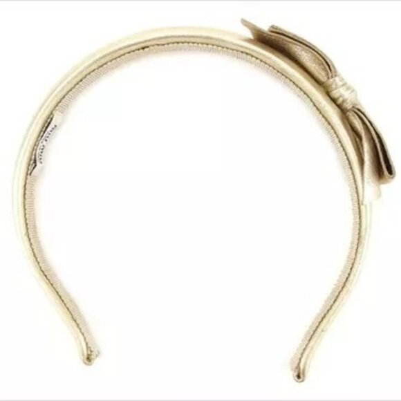 Miu Miu Headband Gold leather Woman Authentic Used - Picture 6 of 14